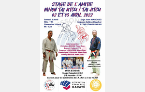 Avril 2022 : Stage Nihon Tai Jitsu / Tai Jitsu